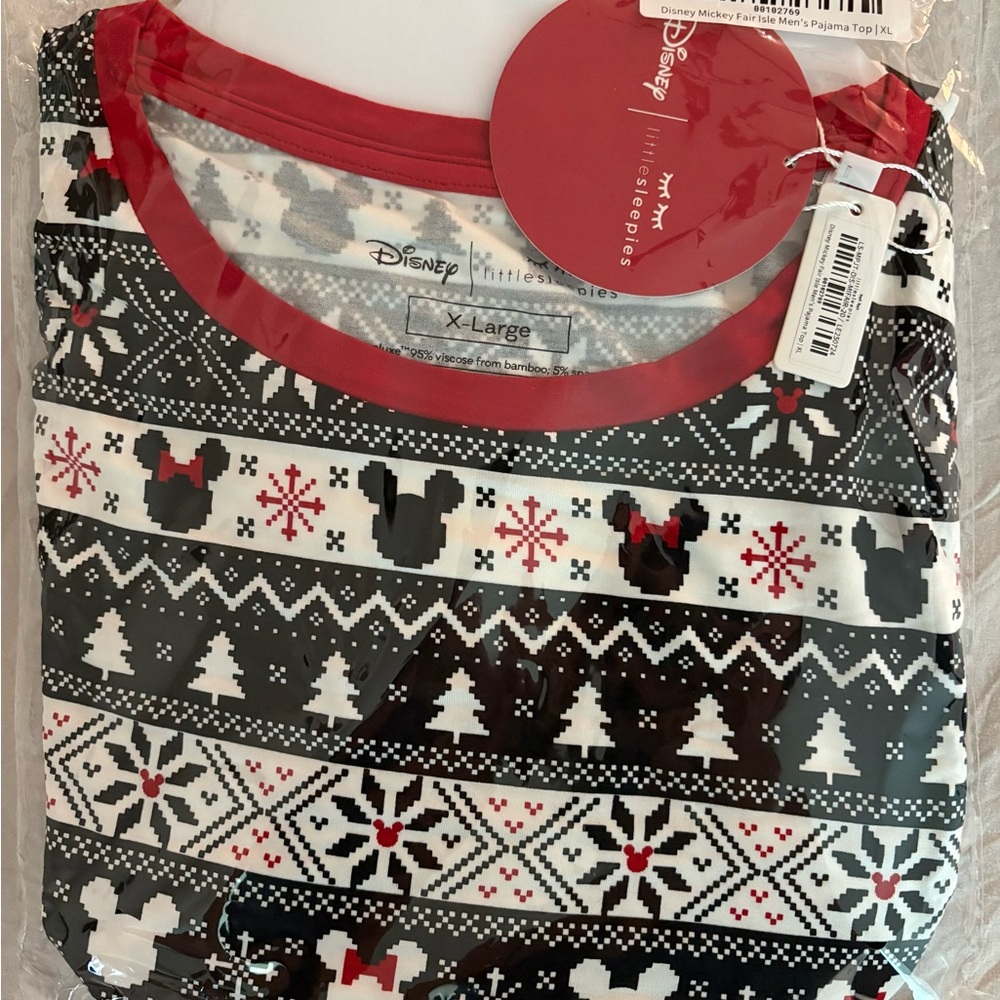 Little Sleepies Red and Black Long Sleeve Tee